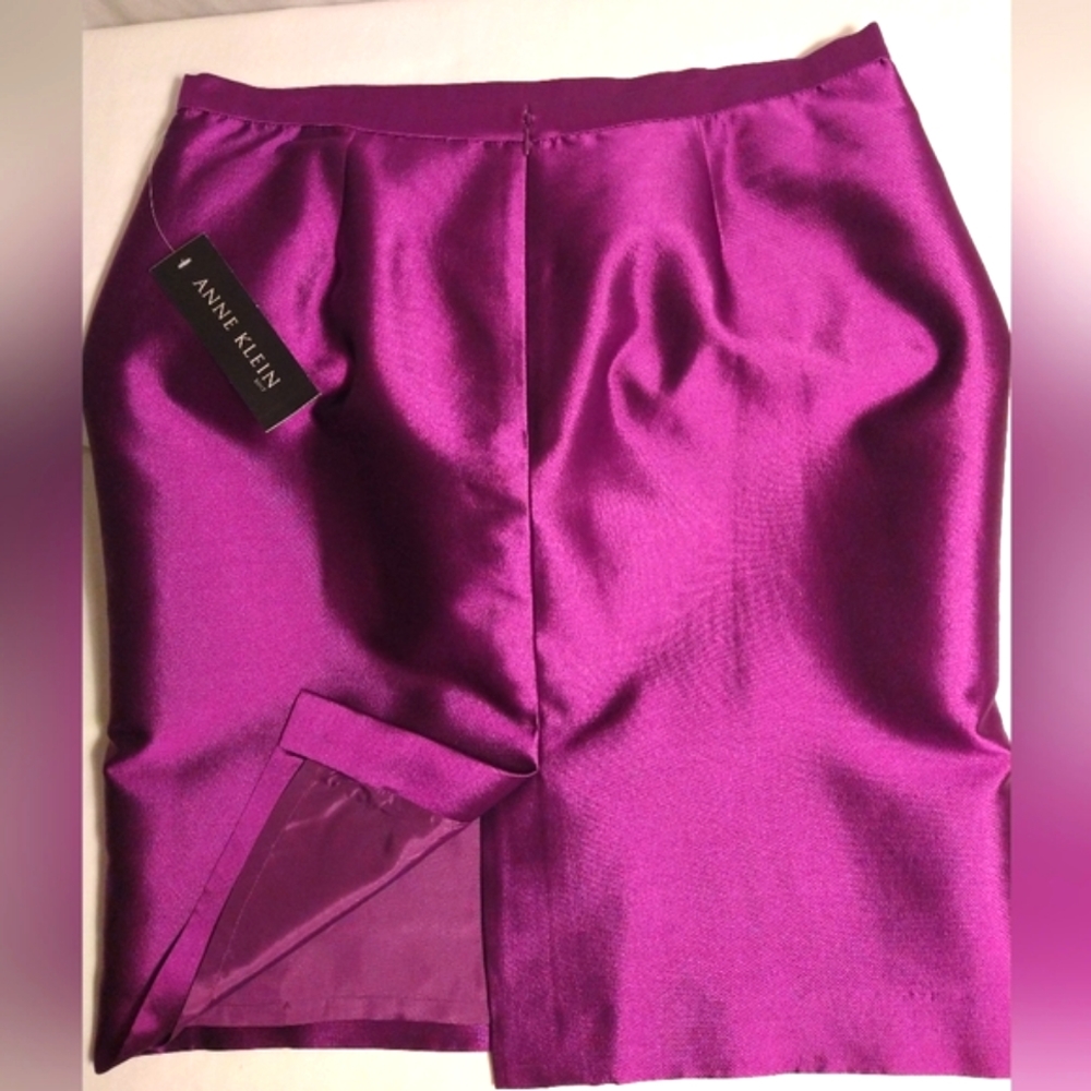 ANNE KLEIN NEW YORK NEW YORK 'IMPERIAL PURPLE' SKIRT SUIT 12 USA NWT - Picture 6 of 11